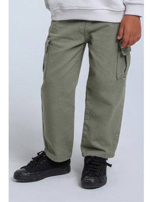 Escabel Krago Cepli Düz Renkli Düğmeli Erkek Çocuk Pantolon 1-4 Yaş 24008