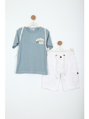 NASR GRUB Erkek Çocuk Alt Üst Şort Takım 8-14 Yaş 4147