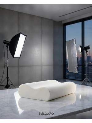 İz Home Iz Studio Visco Yastık | Hafızalı Visco Sünger | Progressive Pillows | Çift Boyun Destekli