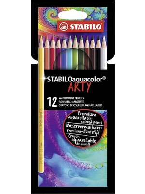 Misda Store Aquacolor Arty - Kuru Boya Kalemi - 12'li Paket - Çeşitli Renkler