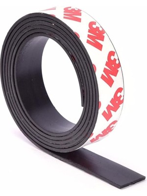 Leaf Shop Yapışkanlı Şerit Mıknatıs Magnet Kes Kullan Kalınlık: 2 mm Genişlik : 20 mm 5 Metre Srt