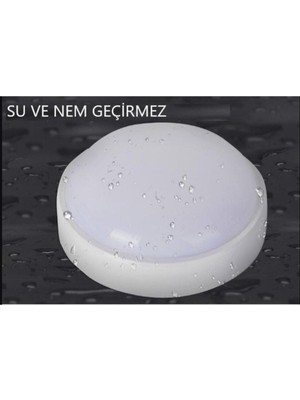 Leaf Shop Lambası Teras Lambası Artos 15W Yuvarlak Banyo Lambası 6400K Beyaz Işık Tavan Lambası (Beyaz)