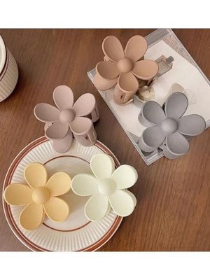 Leaf Shop 5'li Papatya Toka Seti, Lastik Toka Seti, Toka Organizer, Toka, Kız Çocuk Toka, Kadife Toka 5'lü Set