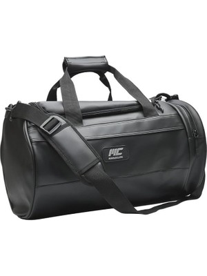 Leaf Shop Elite Duffel Bag Silindir Spor Çanta Siyah