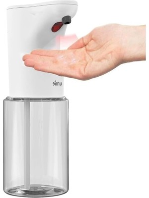 Leaf Shop Sabunluk Otomatik Sensörlü Kremlik Şampuanlık Pilli Hareket Sensörlü Fotoselli Otomatik 300ML Beyaz SL-U02