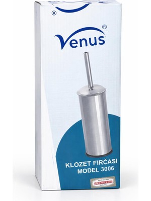 Venus Paslanmaz Çelik Klozet Fırçası Kapaklı Tuvalet Fırçası Banyo Wc Temizlik Seti