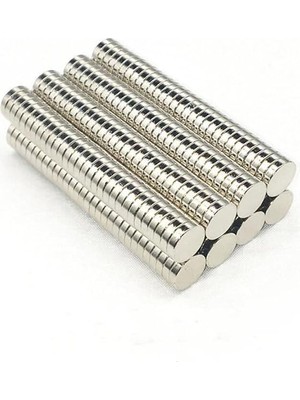 Leaf Shop Adet 8X2MM Yuvarlak Güçlü Neodyum Mıknatıs (Çap 8 M M Kalınlık 2 Mm)