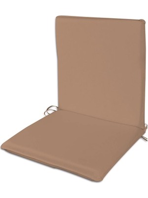 Leaf Shop Bahçe Balkon Salon Sütlü Kahve Sandalye Minderi (Arkalıklı)