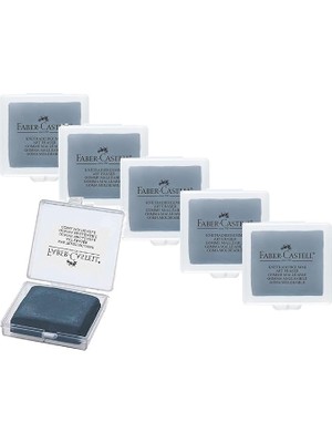 Leaf Shop Sanatçılar Için 6'lı Paket Hamur Kauçuk Silgi, Art Eraser Faber Castell, Gri (6)