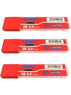 Leaf Shop Ucu 2.0mm 2b Mikro 2b Kalem Ucu 2mm Kırmızı 3 Adet