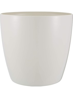 Leaf Shop YK06 Yakut Saksı 39CM, 33 Litre Kirli Beyaz