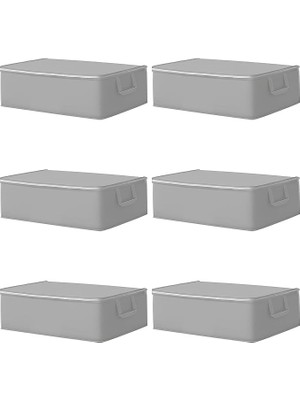 Leaf Shop 6 Adet Hurç Seti Büyük Boy Baza Altı Çekyat Düzenleyeci Çeyiz Bohçası 64 x 45 x 22