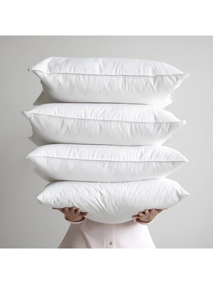 İz Home 4 Adet Nonwonen Yastık Ecotouch %100 Silikon Dolgulu | Ultra Yumuşak | 50X70 cm | Vakum / Rollpack