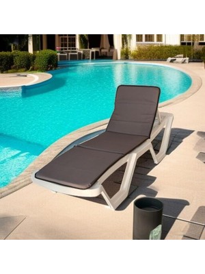 Leaf Shop Şezlong Minderi Kamp Yatağı Antrasit 170X52X3,5 cm