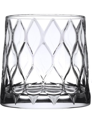 Leaf Shop Leafy Cam Viski Bardağı, 4 Parça, Şeffaf, 300 cc