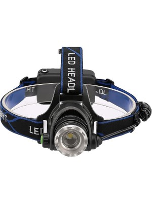 Leaf Shop Poyraz Şarjlı LED Kafa Feneri Ayarlanabilir Zoom Özellikli 3 Modlu Beyaz Işık Outdoor Kafa Lambası IP44 300 Lümen Kamp,balıkçılık,tamirat,koşu,yürüyüş Için 9123
