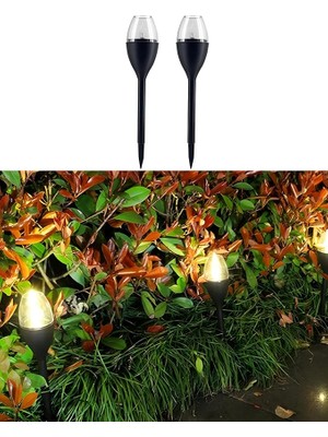 Leaf Shop Solar Technology 2 Adet Güneş Enerjili, Titreyen Mum Efektli, Aydınlatma Işıkları, Bahçe, Veranda, Balkon, Avlu, Yürüyüş Yolu, Yol, Çimen Aydınlatma, Gün Işığı