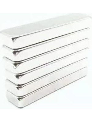 Leaf Shop Adet 40X10X5 mm Dikdörtgen Neodyum Mıknatıs Boy 40MM En 10MM Kl. 5mm