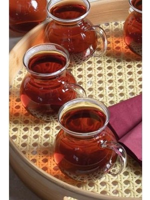 Misda Store Keyfi Ala Kulplu Borosilikat Çay Bardağı | Çeyiz Seti