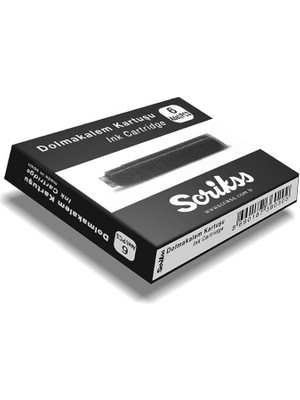 Misda Store Kartuş Dolma Kalem Kartuşu 6'lı Paket Siyah