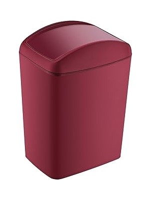 Leaf Shop Soft Çöp Kutusu Döner Kapak 5 Lt Carmen Kırmızı