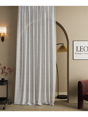 Leo Boutique Curtain Keten Orta Pile Dikim Keten Tül Perde Ütü Istemez Perde
