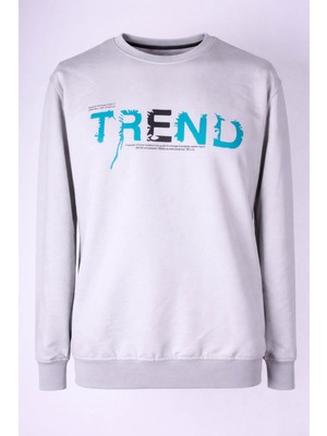 Trender 26YG08000051  Erkek Sweatshirt Trend Baskı 0 Yaka