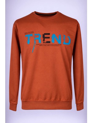 Trender 26YG08000051  Erkek Sweatshirt Trend Baskı 0 Yaka