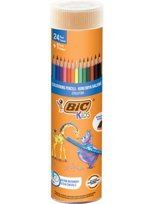 Misda Store Kids Evolution Kuru Boya Kalemi 25'li Metal Tüp , Kıymık Oluşturmaz, Çiğnemeye Karşı Dayanıklı, Kolay Açılır