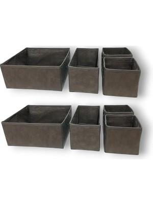 Misda Store 8'li Çekmece Içi Düzenleyici Organizer Set - Çok Amaçlı Dolap Içi Kutu Seti
