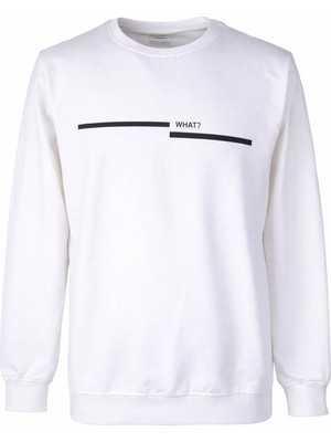 Trender 26YG08000050  Erkek Sweatshirt What Baskı 0 Yaka 2 Ip