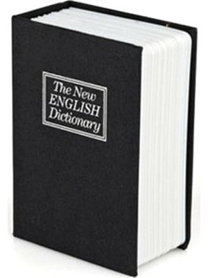 Misda Store Kitap Görünümlü Kumbara Gizli Para Kasası Kitap Kumbara (Siyah, Büyük)