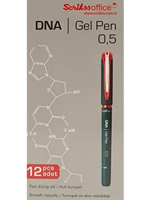 Misda Store Office Dna Jel Tükenmez Kalem 12'li Ambalaj Kırmızı 0.5 mm