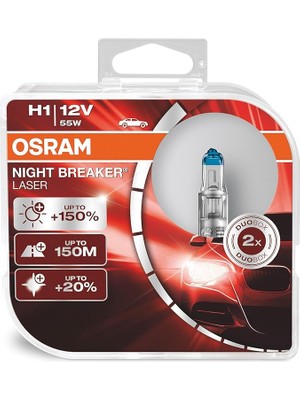 Misda Store Night Breaker Laser H1 Ampul 64150NL -%150 Daha Fazla Işık