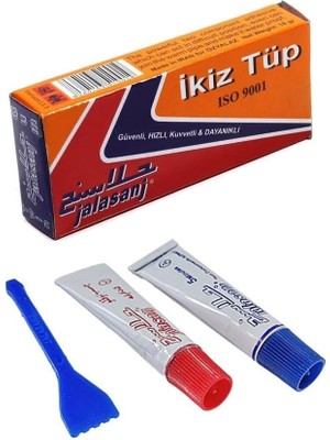Misda Store Yapıştırıcısı 18 gr Ikiz Tüp 1 Adet Metal Yapıştırıcı Çift Karışımlı Demir Çelik Yapıştırıcısı Kuvvetli ve Dayanıklı Ikiz Epoksi Yapıştırıcısı