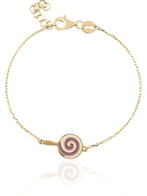 Zeya Kuyumculuk 14 Ayar Altın Lolipop Figürlü Çocuk Bileklik