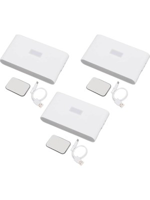 Misda Store Yönlü Şarj Edilebilir Mıknatıslı Sensörlü LED Aplik 2700K Günışığı, On-Off ve Sensör Modu (3 Adet)