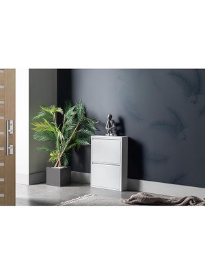 Misda Store Raflı Metal Ayakkabılık | Beyaz | Ayakkabı Rafı | Ayakkabı Dolabı