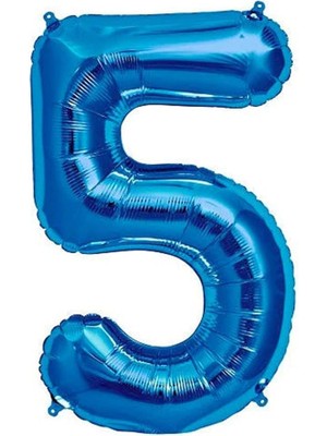 Misda Store Folyo Balon 34 Inç 76-82 cm (Mavi, 5)