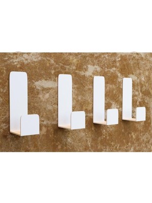 Misda Store Beyaz 4lü Yapışkanlı Askılık Kapı Arkası Bornoz Askılığı Yapışkanlı Mutfak Banyo Askılık Havlu Askılığı Elbise Askılığı 4’lü Set 3m Yapışkanlı Tasarım MT75B