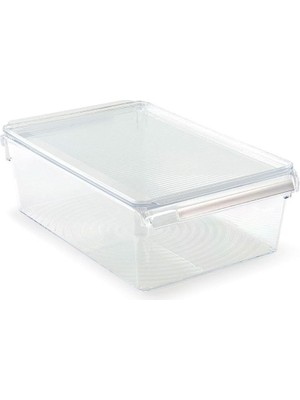 Misda Store Kapaklı Banyo Mutfak Düzenleyici Raf Ps 325 * 205 * 100 mm Beyaz M-E27-40-01K