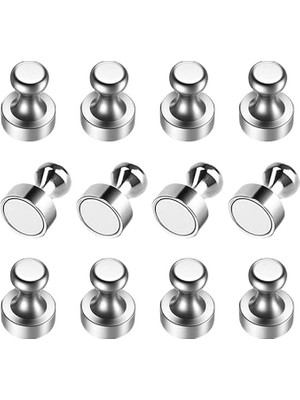 Misda Store 12 Adet Yüksek Kalite Güçlü Neodyum Mıknatıs Buzdolabı Magnet Fotoğraf Evrak Kağıt Tutucu