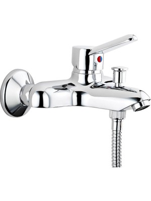 Misda Store Viva Banyo Bataryası A41045, Duvardan Montaj, Krom, Seramik Kartuşlu, Pirinç Gövde