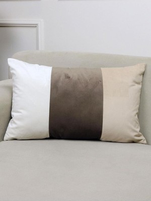 Misda Store Home Üç Renk Kadife 35X55 Dikdörtgen Kırlent Kılıfı 35 x 55