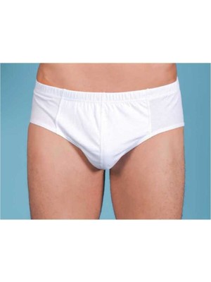 Berrak Erkek Slip Külot Kom Resimli Tekli Paket (12 Li Pk) (12 Adet) Beyaz 60-Beyaz-45
