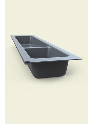 Misda Store Mutfak Çekmece Içi Modüler Iki Bölmeli Kaşıklık 11CMX48CM(BOYDAN 4cm Kesilebilir)
