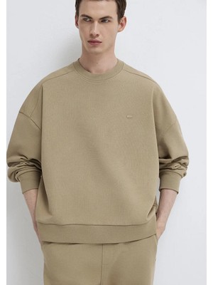 Mavi Erkek Sweatshirt Kahverengi Truvakar Kol Normal Yaka Kesim Kalıbı ile Rahat Kullanım