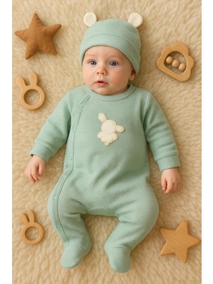 Çamaşır Kenti Waffle Tavşanlı Erkek Tulum %100 Pamuk