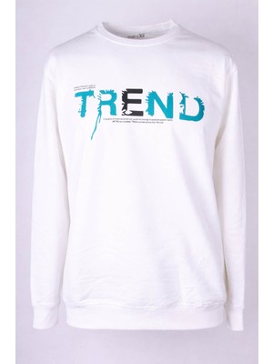 Trender 26YG08000051  Erkek Sweatshirt Trend Baskı 0 Yaka