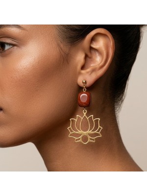 THEIA GemWorks Verida –  Kırmızı Jasper Küpe